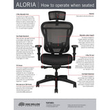 Aloria Series Fabric Office Chair with Headrest